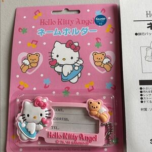 Hard To Find Vintage Hello Kitty Luggage Name Tag. Genuine Sanrio